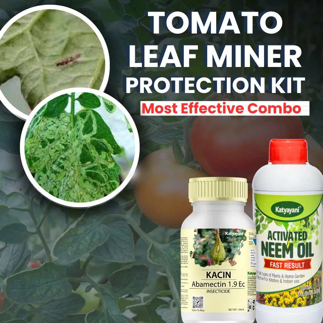 Katyayani Leaf miner protection kit (KACIN (100ml x 2)),Neem OIL (400ML X 1)) 600ML