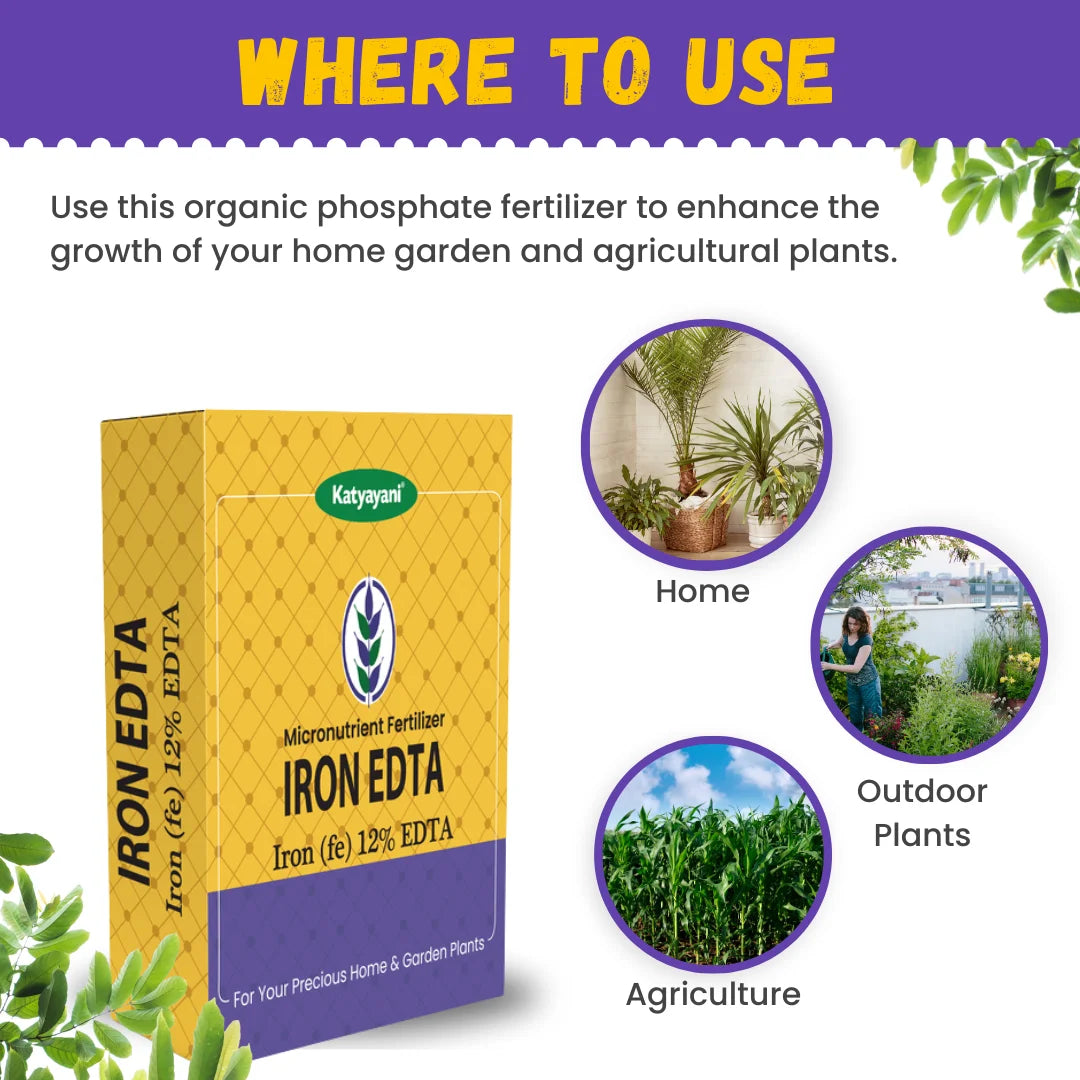 Katyayani Iron EDTA | Fe 12% EDTA Fertilizer | Plant Food for Flowering Plants