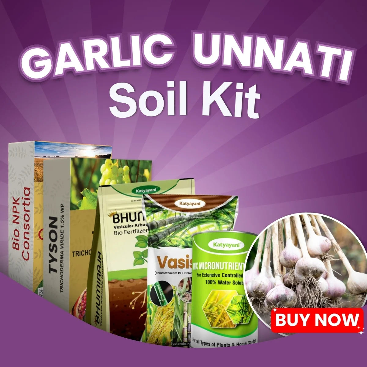 Katyayani Garlic Unnati Soil Kit - Crop Saver