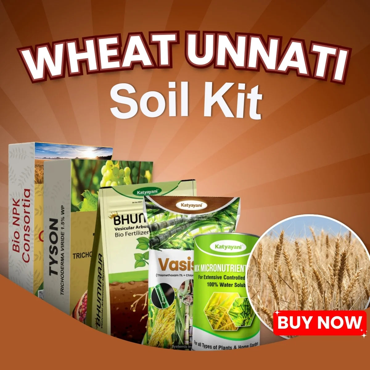 Katyayani Wheat Unnati Soil Kit - Improve Soil Health & Plant Immunity