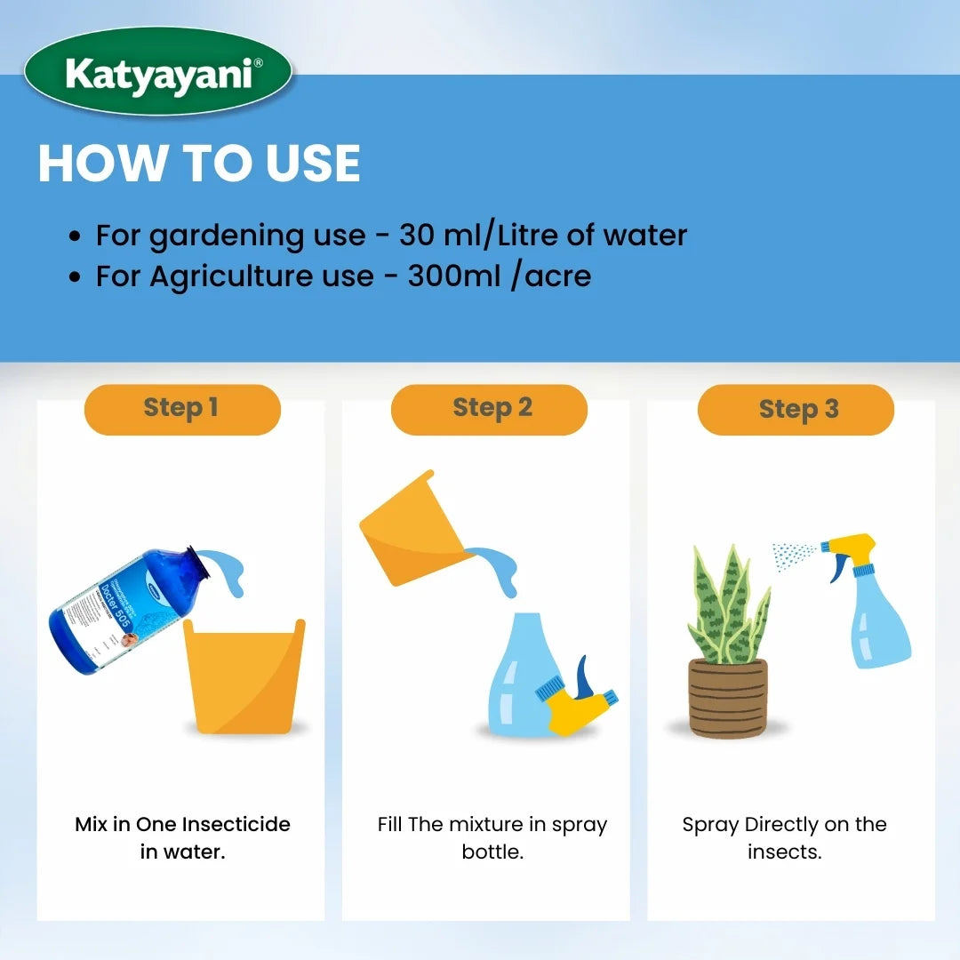 Docter 505 Chlorpyriphos 50% + Cypermethrin 5% EC dose