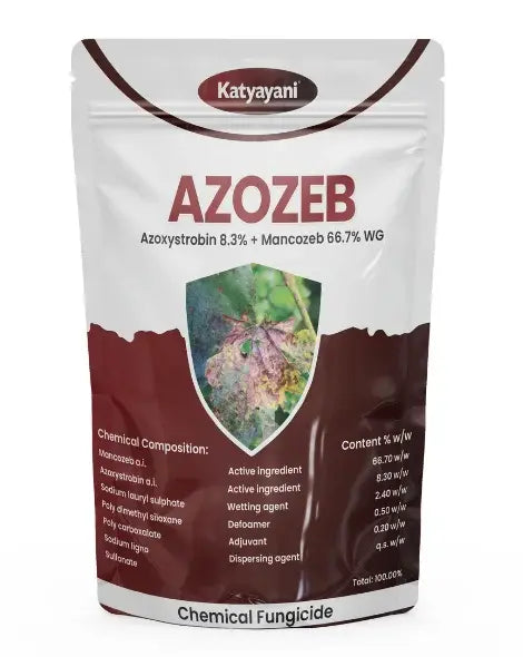 KATYAYANI AZOZEB | AZOXYSTROBIN 8.3% + MANCOZEB 66.7% WG | CHEMICAL FUNGICIDE