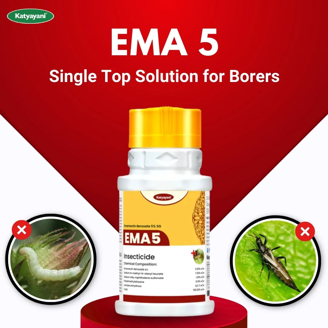Katyayani EMA 5 | Emamectin Benzoate 5% SG Insecticide for Thrips, Pod borer, Fruit & Shoot Borer