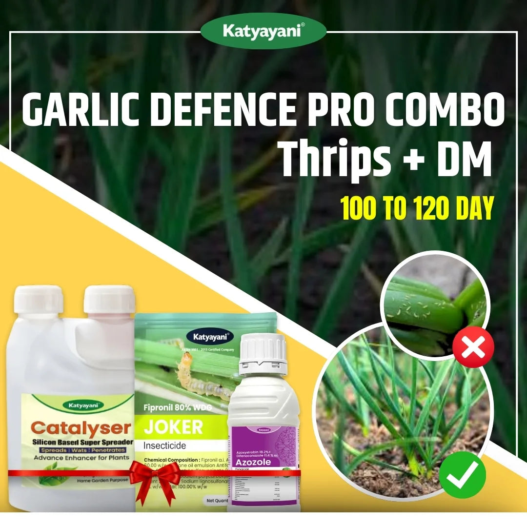 Katyayani Garlic Defense Pro Combo (100-120 Days) - Harvest Protection and plant Immunity Booster