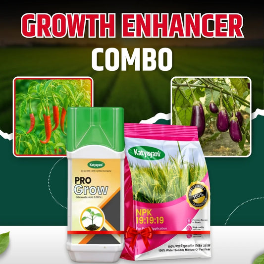 Katyayani Growth Enhancer Combo | NPK 19 19 19 Fertilizer (1KG) and Gibberellic Acid PGR (250ML)