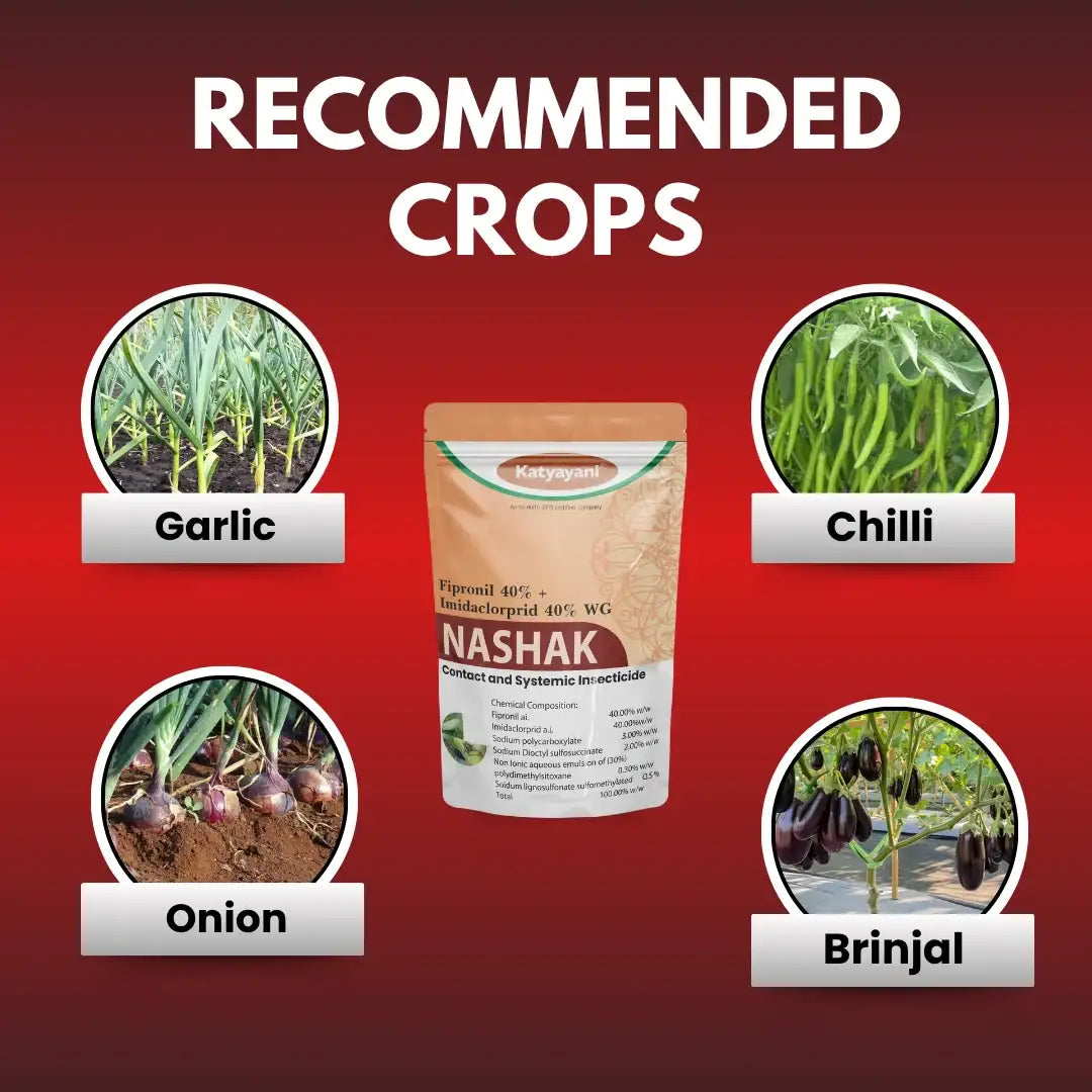 Fipronil 40% + Imidacloprid 40% WG Pesticide for brinjal & chilli crop