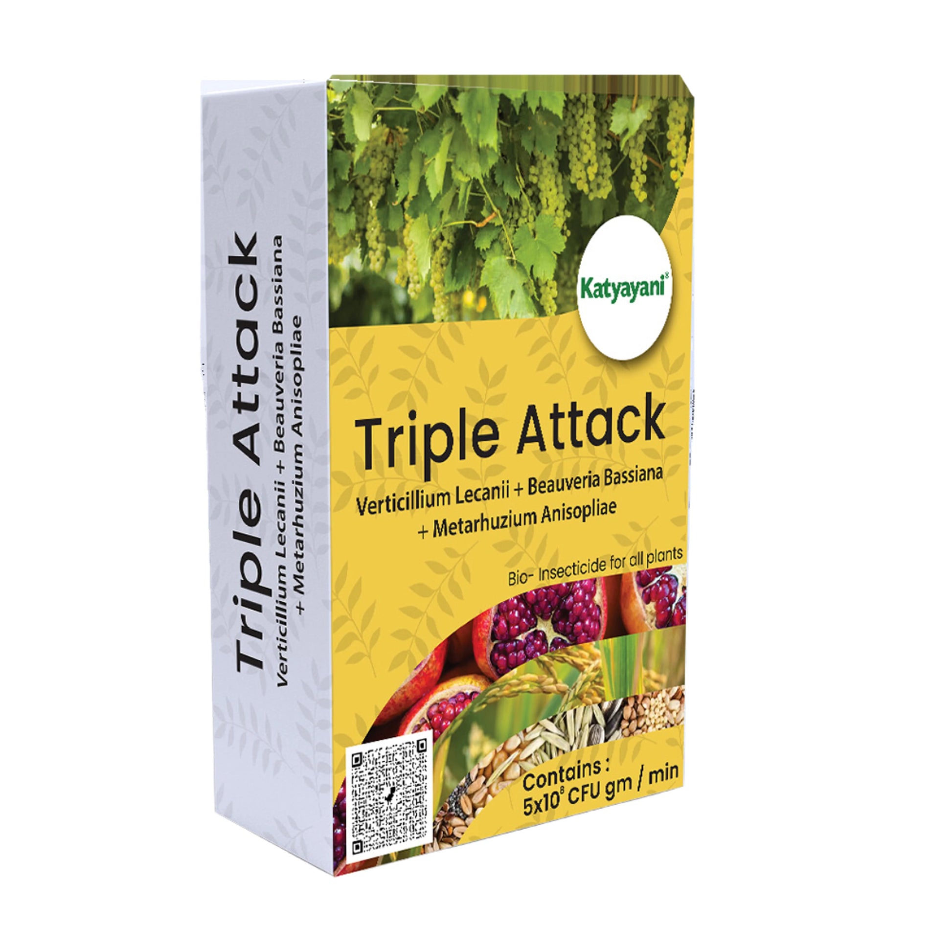 KATYAYANI TRIPLE ATTACK POWDER | VERTICILLIUM LECANII + BEAUVERIA BASSIANA + METARHIZIUM ANISOPLIAE | BIO PESTICIDE