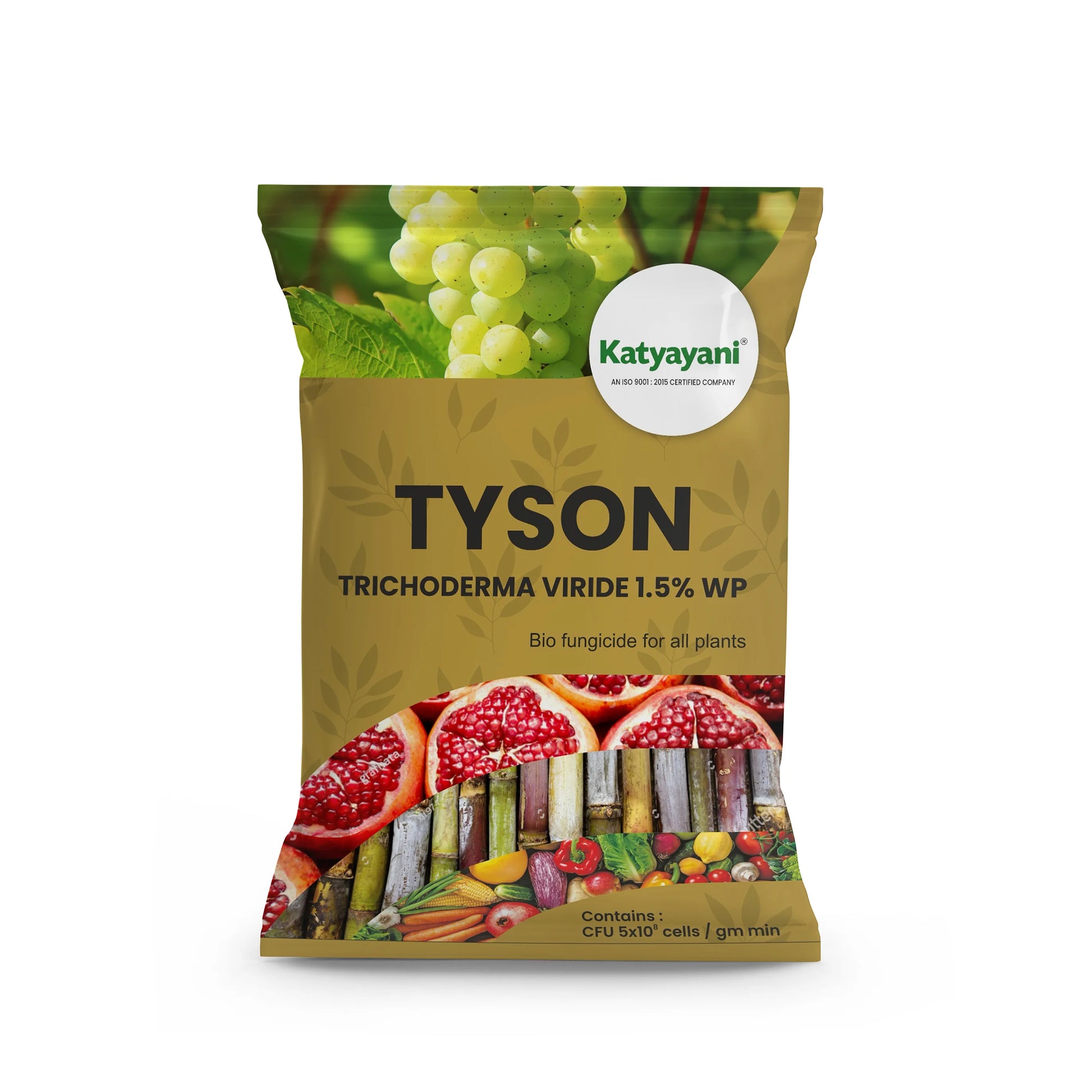 Katyayani Tyson | Trichoderma Viride 1.5% WP | Bio Fungicide Powder for Root Rot, Plant Roots, and Soil Protection