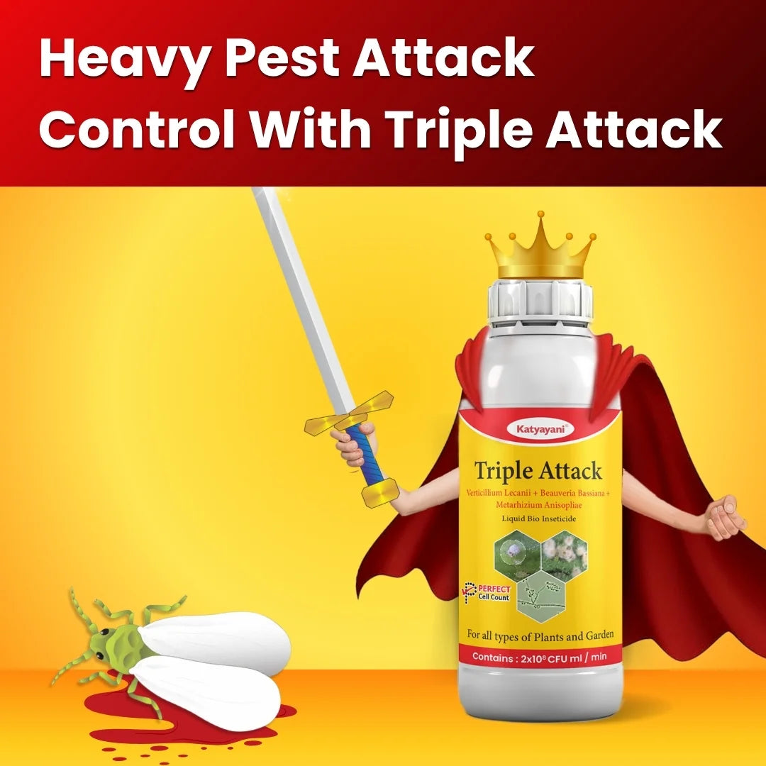 Attack Target Insectide Katyayani Triple Attack Liquid | Bio-Insecticide for Borers