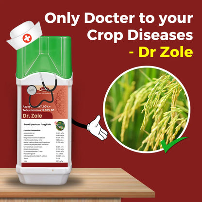 Katyayani Dr. Zole |  Azoxystrobin 11% + Tebuconazole 18.3% SC | Chemical Fungicide for disease control