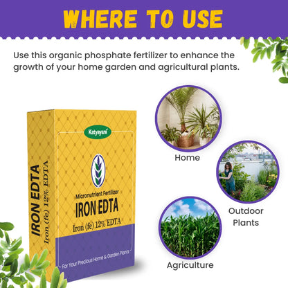 Katyayani Iron EDTA | Fe 12% EDTA Fertilizer | Plant Food for Flowering Plants 