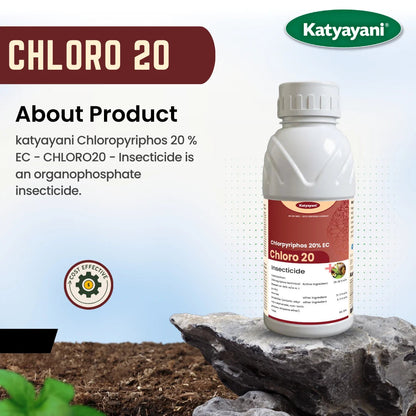 Katyayani Chloro 20 Chloropyriphos 20% EC Insecticide for pest controi