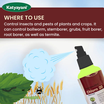 Katyayani Chloro 20 | Chloropyriphos 20% EC | Chemical Insecticide 