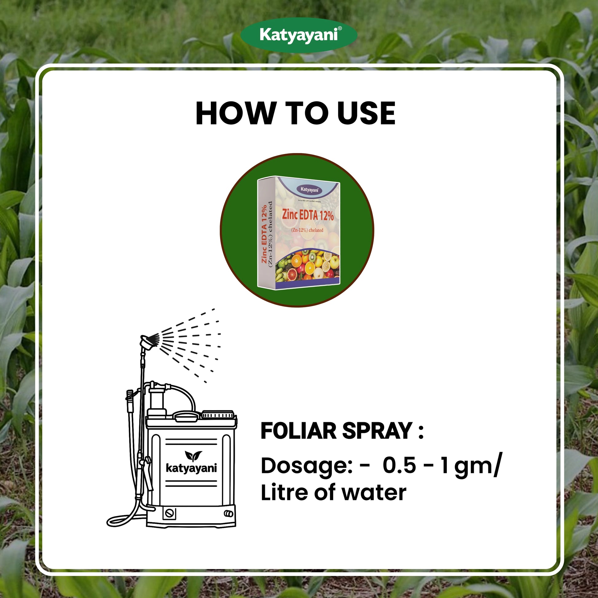 Katyayani Zinc EDTA 12% Fertilizer | Soil Activator and Fertilizer for Crops 