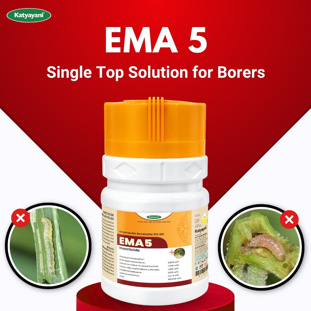 Katyayani EMA 5 | Emamectin Benzoate 5% SG Insecticide for Thrips, Pod borer, Fruit & Shoot Borer 