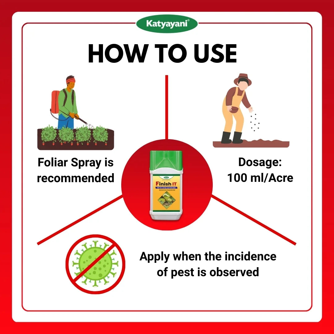 KATYAYANI FINISH IT | ALL IN ONE LARVICIDE | ORGANIC INSECTICIDE (Bulk Quantity) 