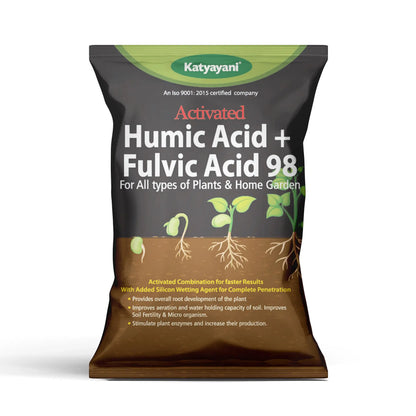 Katyayani Activated Humic Acid + Fulvic Acid 98 Fertilizer for Crop Nutrition & Root Growth