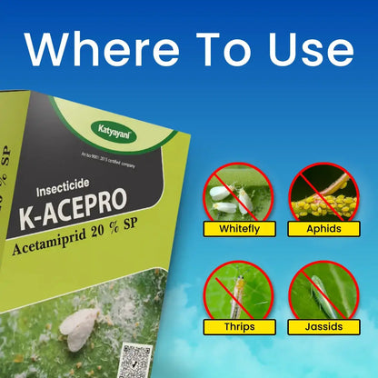 Acetamiprid 20% SP, Effective Systemic Insecticide for the Control of Aphids, Jassids, and White Flies
