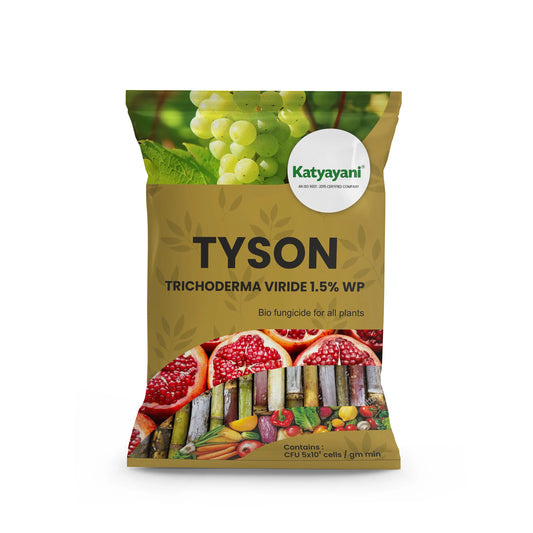 Katyayani Tyson | Trichoderma Viride 1.5% WP | Bio Fungicide Powder for Root Rot, Plant Roots, and Soil Protection 
