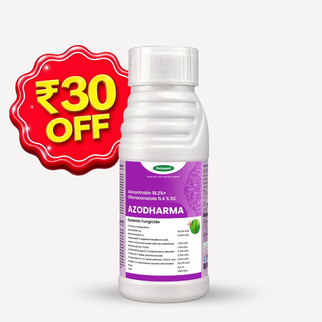 Katyayani Azodharma | Azoxystrobin 18.2% + Difenoconazole 11.4% SC | Broad- Spectrum Fungicide 