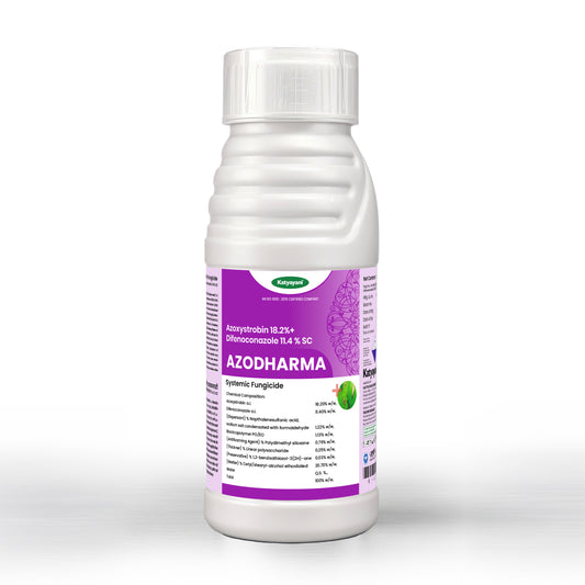 Katyayani Azodharma | Azoxystrobin 18.2% + Difenoconazole 11.4% SC | Broad- Spectrum Fungicide 
